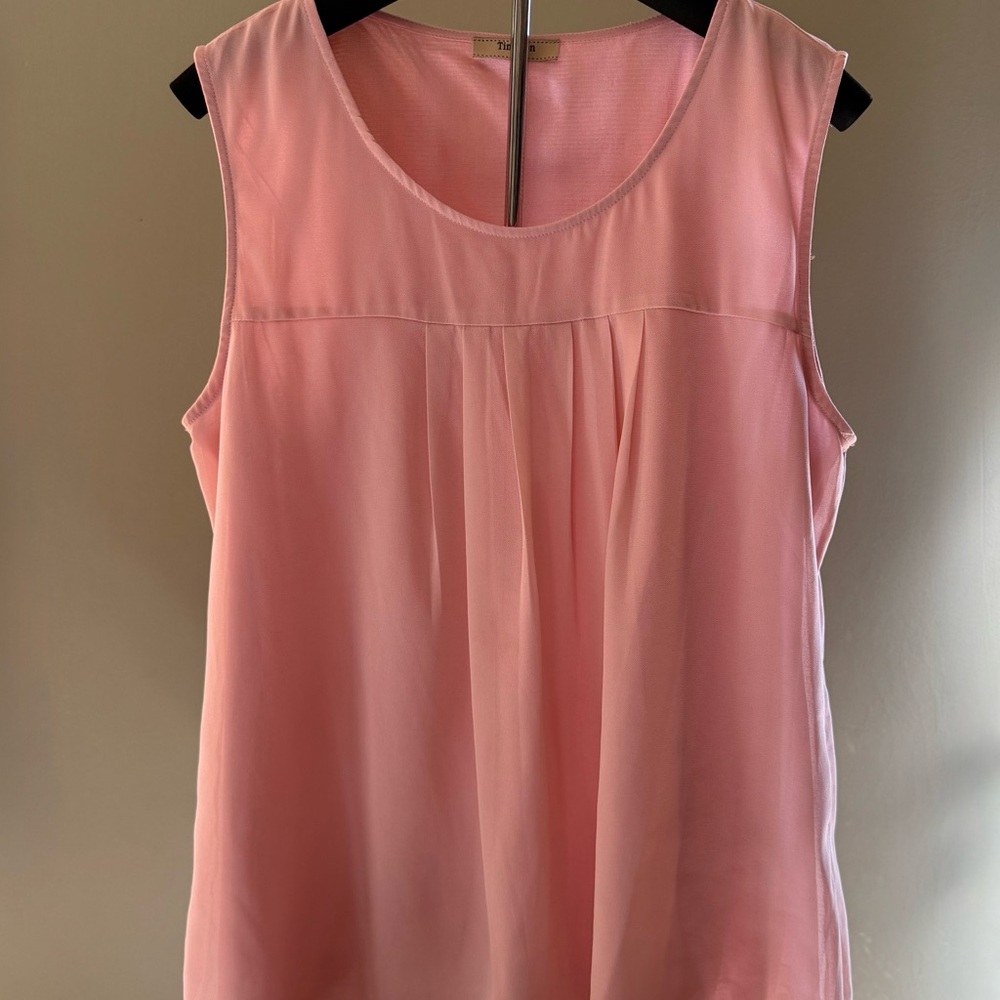 Chic Pink Sleeveless Tank Top